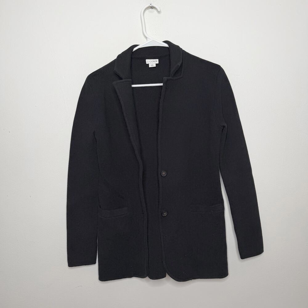 J. Crew 100% Cotton Sweater Blazer Black